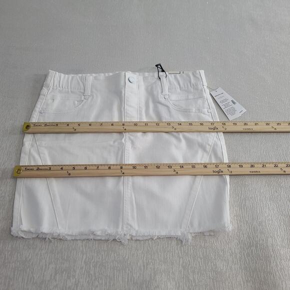 Liverpool Gia Glider skirt sz 10 petite Raw hem 80's vintage look mini skirt NWT - Picture 6 of 11